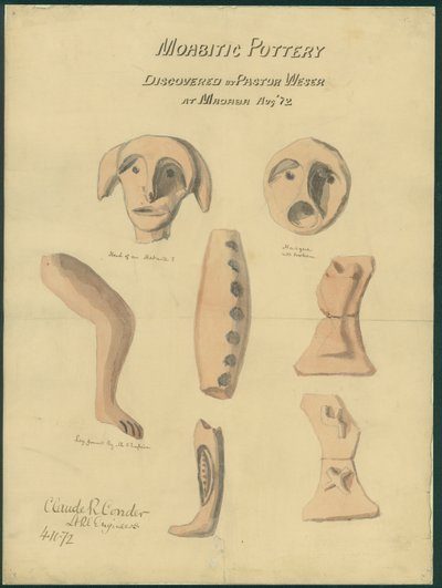 Ceramiche moabitiche dalla seconda collezione di Mr Shapira, 1872 da Claude Conder